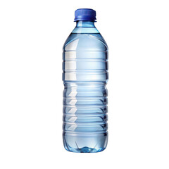 Water in plastic bottle isolated on transparent background