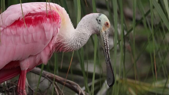 Roseate spoonbill nest in Florida 