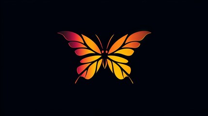 Fototapeta premium Butterfly logo on isolated background