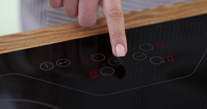 Using a touch screen cooker to set a timer