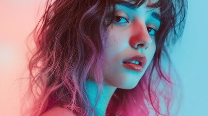 Fototapeta premium Vibrant Portrait with Soft Light