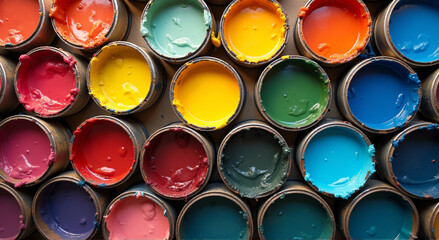 colorful plastic bottles