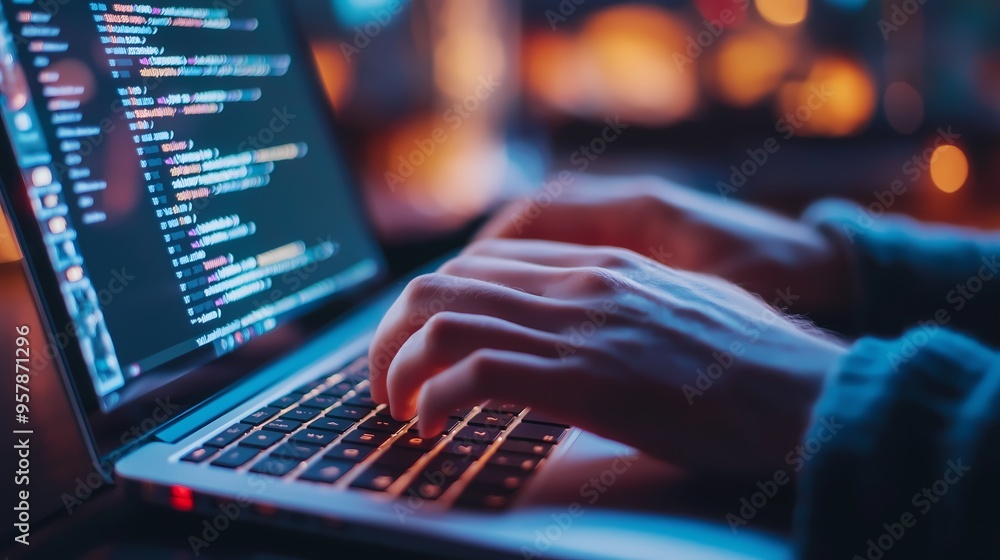 Poster a tech company rolling out regular software updates to mitigate security risks.