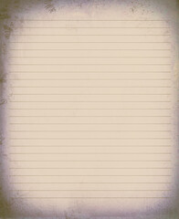 Obraz premium Blank lined vintage paper background, empty white paper.