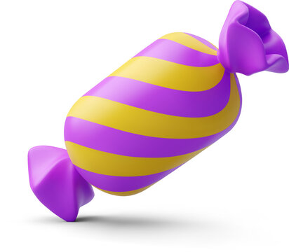 3d Vector Halloween candy, Happy halloween festival concept.