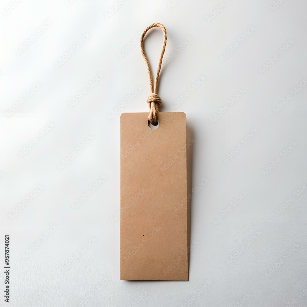 Aufkleber blank. rustic paper tag with a natural twine loop. perfect for adding a handcrafted touch to your pr