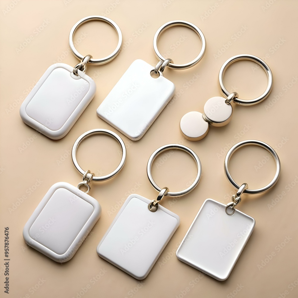 Poster blank keychains with space for personalization.