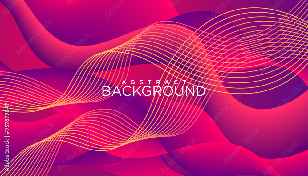 Poster modern abstract vector background with fluid shapes and lines colorful badges graphic elements
