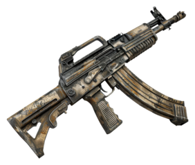 Detailed view of a military-style isolated on transparent background