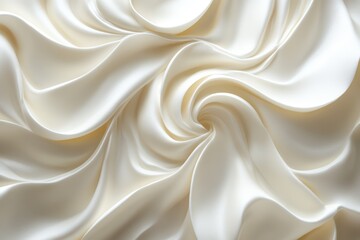 Obraz premium Soft, luxurious white satin fabric arranged in elegant folds, creating a smooth and flowing texture with a rich sheen
