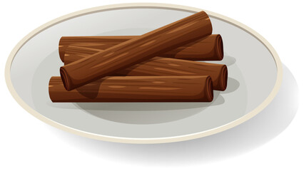 Mexican Cinnamon Sticks on Plate
