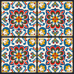Colorful Mexican Tile Pattern