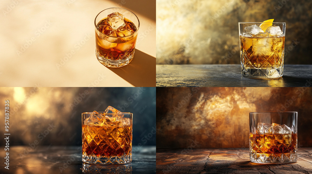 Wall mural whiskey with ice