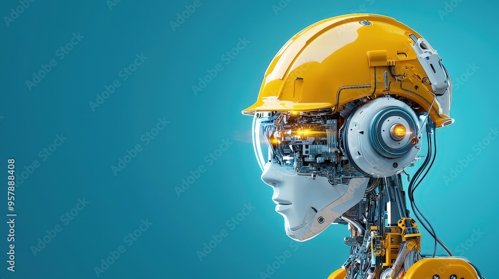 Poster a robot helping with home repairs and maintenance tasks