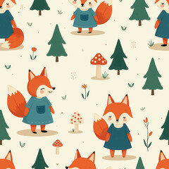 Foxes in a Forest: A Collection of Adorable Fox Illustrations