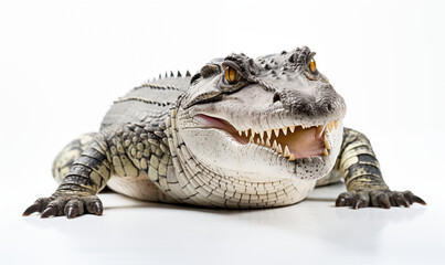 Obraz premium Alligator Studio Shot on Clean White Background