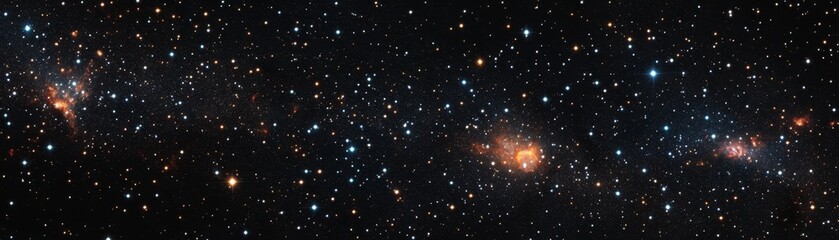 Fototapeta premium Starry Night Sky with Bright Stars and Nebulae