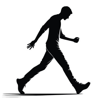 recommend clip art: Silhouette of a Man Walking