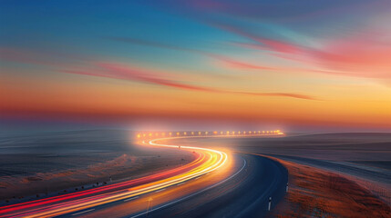 Highway at Sunset