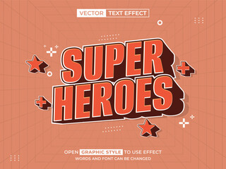 super hero  editable text, font effect, 3d text for title