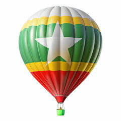 Fototapeta premium burma flag isolated