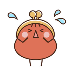 焦っているがま口財布