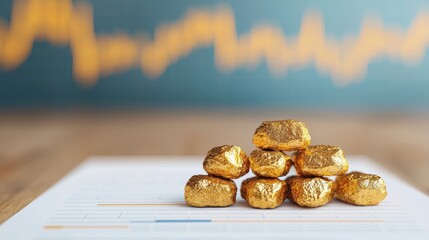 Shining Success: Gold Nuggets on Financial Report Business Strategy