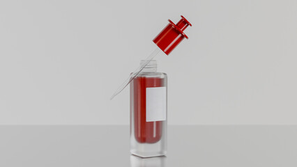 Facial serum 30ml bottle premium photo 3d render