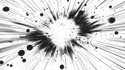Flash explosion halftone black and white comic book backgrounds