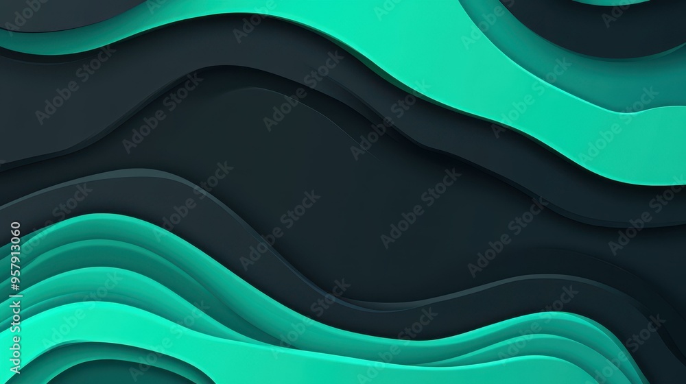 Poster capture attention with a stunning black and green vector graphic banner that makes your message stan