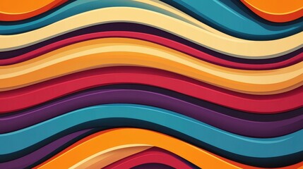 Obraz premium Explore a vintage groove design with bold curved stripes, perfect for adding a modern touch to your space.