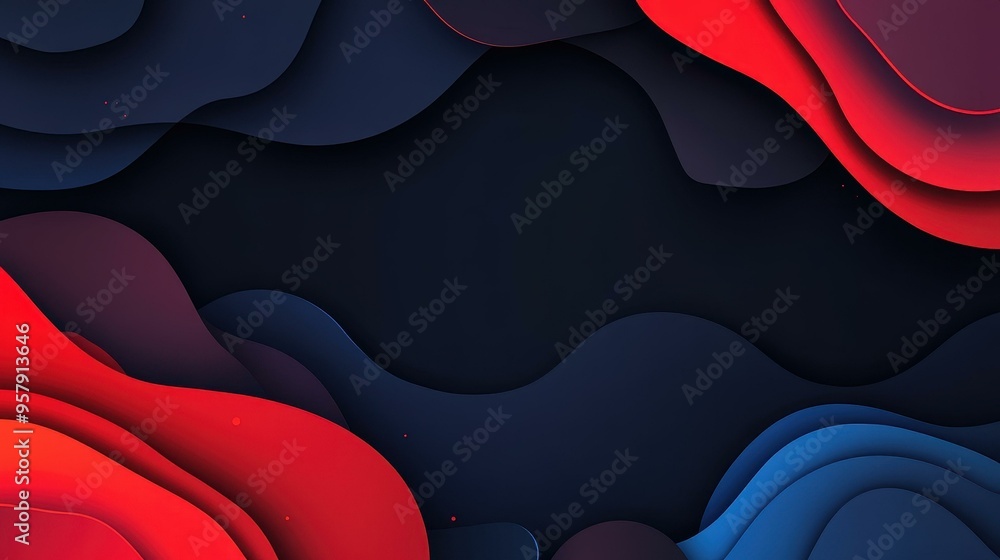 Poster create striking brochures with a sleek techno design, showcasing overlapping layers and unique textu