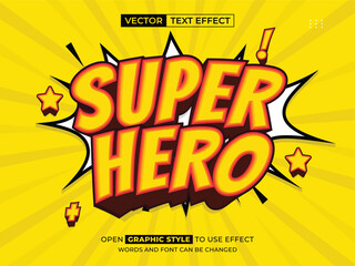 super hero editable text, font effect, 3d text for title
