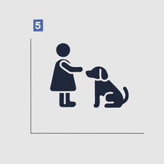  the girl offers the dog