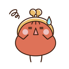 困っているがま口財布