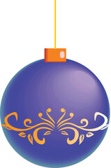 Christmas colourful baubles