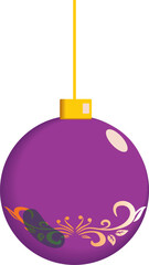 Christmas colourful baubles