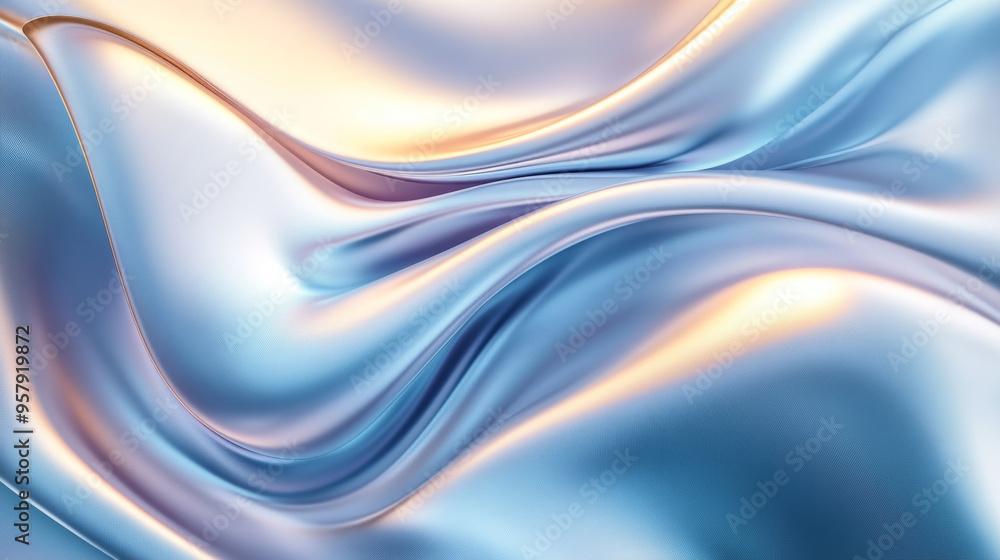 Poster a 3d render showcasing swirl curve wavy backgrounds in a trendy, minimal, and clean design. the abst