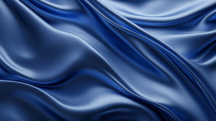 Obraz premium A 3D render showcasing swirl curve wavy backgrounds in a trendy, minimal, and clean design. The abstract composition features silk-like fabric waves, creating a modern and elegant scene ideal for wall