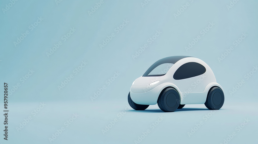 Fototapete create a 3d rendering of an automobile or minimal car icon against a clean, neutral background. the 