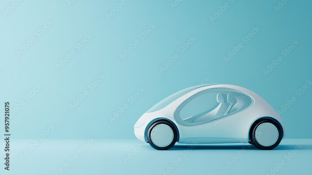 Fototapete create a 3d rendering of an automobile or minimal car icon against a clean, neutral background. the 