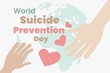World suicide prevention day poster illustration