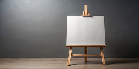 Blank canvas on an easel, ready for the artist's first brushstroke