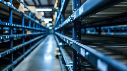 Storage Shelves: Units or racks used to organize and store items, available in metal or wood, with adjustable features to handle a range of object sizes.
