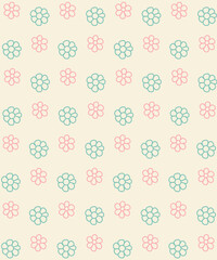 aesthetic seamless background with flowers
