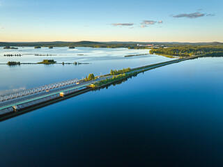 sunrise over the lake