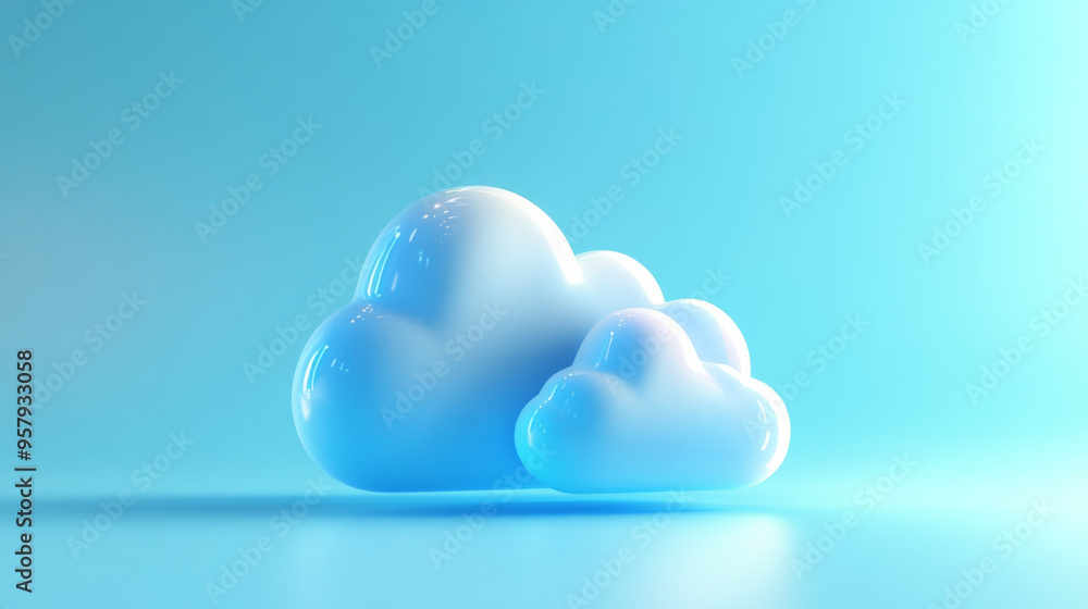Aufkleber this 3d rendering features a weather forecast icon set against a clean background, designed for mock