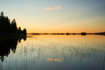 Midnight sun in Lapland