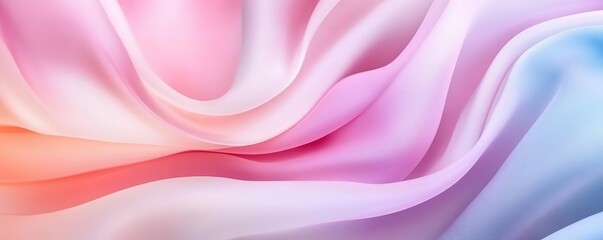 Obraz premium Flowing pastel curves of fabric, smooth and delicate, abstract design