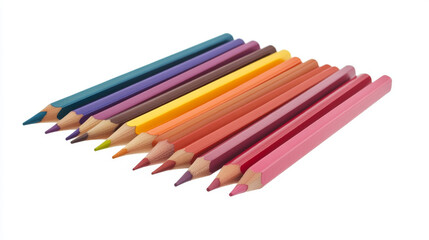 Fototapeta premium This set features a collection of pastel-colored pencils designed for children. Each pencil is crafted to provide a smooth, vibrant application of color, ideal for drawing and coloring. The soft, mute